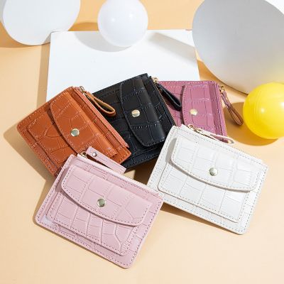 2022 New Women PU Leather Card Holder Female Mini Zipper Hasp Short Wallet Money Clutch Bag Small Coin Purse for Girls Ladies Card Holders