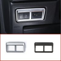 ABS Chrome And Carbon Fiber Style Interior Tail Door Switch Frame Cover Trim Fit For Land Rover Range Rover Sport 2014-2019