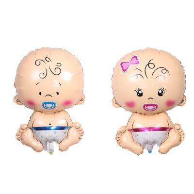 ✽☍☇ Lovely Baby Foil Balloon Set Girl Boy Pink/Blue Baby Shower Event Party Gifts 1st Birthday Party Decorations Kids Toy Globos