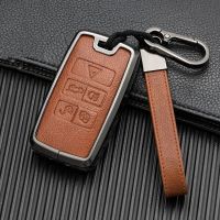 Leather Alloy Car Key Case Cover Shell For Land Rover Range Rover Evoque Freelander Discovery 5 Sport For Jaguar XE XJ XF C-X16