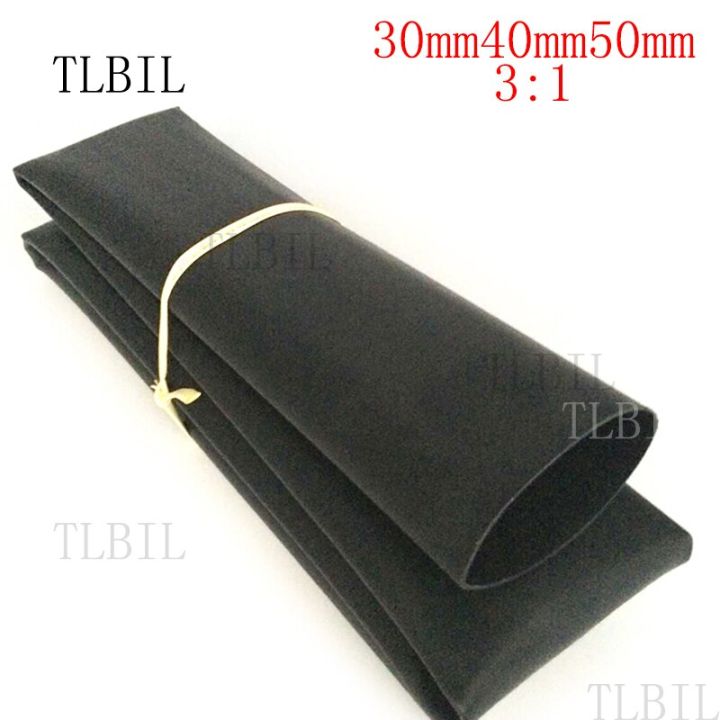 1.22Meters BTUM 30/40/50mmm thin&amp;flexible flame retardant Adhesive Lined Polyolefin Heat Shrink Tubing Shrink Ratio 3:1 Cable Management