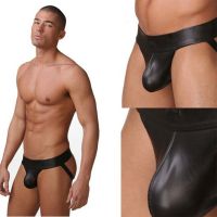 Underwear Mens Jockstrap Faux Leather Erotic Panties Sexy Lingerie Hot Sexy Males Thongs