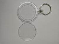 5 round transparent blank photo frame key ring padlock keychain gift