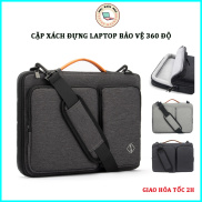 Cặp Xách Laptop Túi Chống Sốc Laptop Macbook Có Dây Đeo Chéo Vải Chống