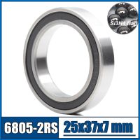 6805 Hybrid Ceramic Bearing 25x37x7 mm ABEC-1 ( 1 PC ) Bicycle Bottom Brackets Spares 6805RS Si3N4 Ball Bearings