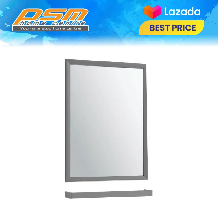 Aluminium Material Gray Frame Bathroom Mirror Bathroom Shelf CBM1034