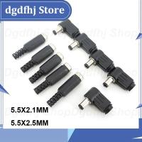 Dgdfhj Shop Right angle DC male female Power Connector Plug 5.5MM * 2.5MM / 2.1MM Jack Socket Adapter straight 90 Degree 5.5*2.5MM 5521