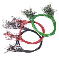 （A Decent035）10/20Pcs 15CM 50CM Anti Bite Steel Fishing Line Wire Leader With Swivel Accessory Lead Core Leash Wires