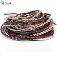 OlingArt 3mm 3m/Lot Round PU Leather Cord Bright Rope For European Style DIY Necklace Bracelet Choker Craft Jewelry Making NEW