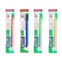 GUM Classic Toothbrush Soft แปรงสีฟัน คลาสิค ชนิด ขนแปรงอ่อนนุ่ม 4 แถว คละสี จำนวน 1 ด้าม 09123