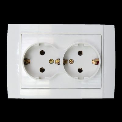 118mm type European German standard double wall power outlet CE certified ABS material socket EU-8012