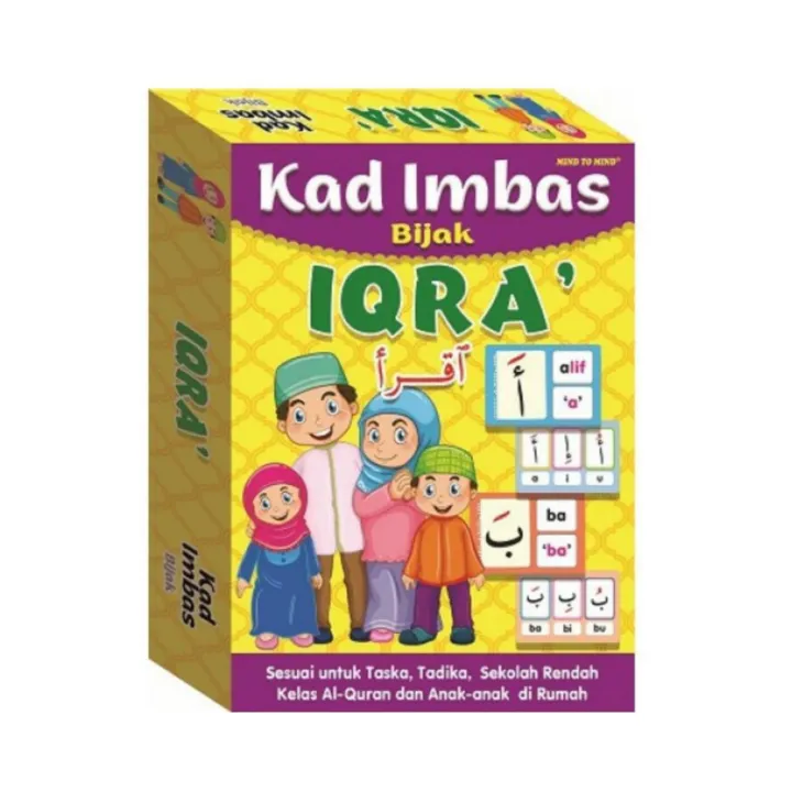 Kad Imbas Iqra dan Basic Huruf Hijaiyah Jawi Flash Card Mind to Mind