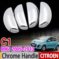 สำหรับ Citroen C1 MK1 2005-2013 Chrome Handle Cover Trim ชุด2006 2007 2008 2009 2010 2011 2012รถอุปกรณ์เสริมรถจัดแต่งทรงผม2Dr 4Dr