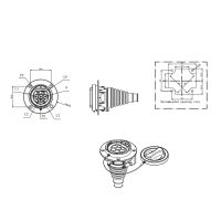 อะแดปเตอร์เครื่องชาร์จ EV ประเภท 2 สามเฟส 480V CE TUV IEC 62196‑2 ช่องเสียบการชาร์จ EV ที่ได้รับอนุมัติสำหรับรถยนต์พลังงานใหม่