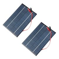 ▣☾ 2X 4.2W 18V Solar Cell Polycrystalline Solar Panel Crocodile Clip For Charging 12V Battery 200X130X3MM