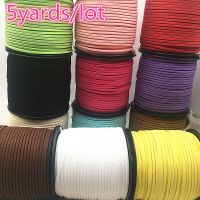 ✥ 5yards/lot 3mm Flat Faux Suede Braided Cord Korean Velvet Leather Handmade Beading Bracelet Jewelry Making Thread String Rope