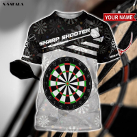 design- (สต็อกเพียงพอ) 2023 new Darts PERSONALIZED เสื้อยืดแขนสั้นลําลอง ผ้าฝ้าย พิมพ์ลายนักกีฬา 3D สําหรับผู้ชายคุณภาพสูง size:S-5XL