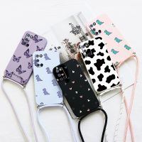 【Small M trend phone case】A52 A72 A92กันกระแทก,ฝาหลังเคสมือถือสำหรับ OPPOA72 92 72 52 OPPOA92 OPPO52มีสายคล้องกระเป๋ากันชน TPU