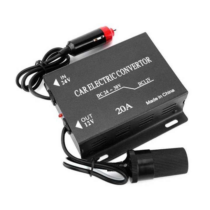 Car Power Supply Converter Transformer Convert 24V To 12V Cigarette