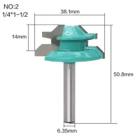 【▼Hot Sales▼】 chenguang เราเตอร์หัวมีดไสบิตป้องกันการกระติกหลัง45องศา1/2เคส Stock 1/4นิ้วก้านเครื่องมือตัดไม้