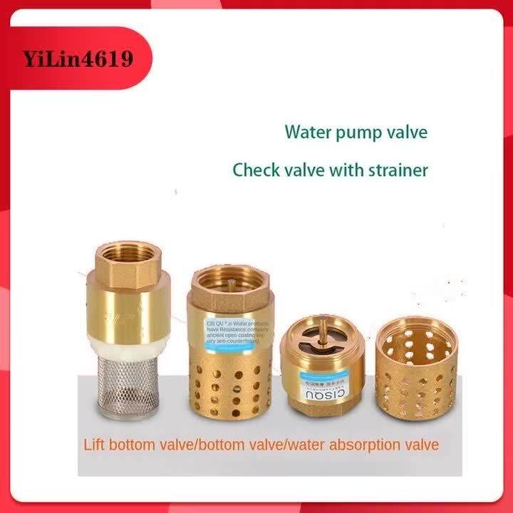Brass bottom valve water pump check valve 12 34 1 1.5 2 inch water
