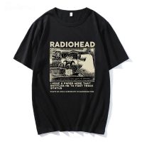 Radiohead T Shirt Men Vintage Clic Tees North America Tour Rock Boy Camisetas Hombre Hip Hop Unisex 100%Cotton Oversized Tops