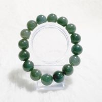 (JB02) สร้อยข้อมือ ปะคำหยก พม่าแท้ Jadeite Type A ขนาด Size 13.5 mm. หยก 16 เม็ด