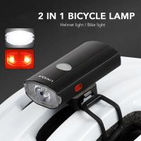 ◆▧ Lixada 2 IN 1 Bike Helmet Light USB Cycling Helmet Headlight Waterproof Bicycle Headlight and Taillight Handlebar Front Light