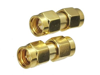 1pcs Connector Adapter SMA Male Plug to SMA Male Plug RF Coaxial Converter Straight New Brass Electrical Connectors