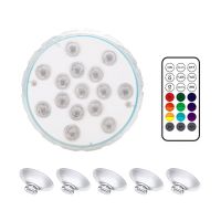 RGB Led Lights With RF Remote Waterproof Underwater Led Pool Light 16 Color Changing Lamp For Pool Fish Tank Aquarium Decoration