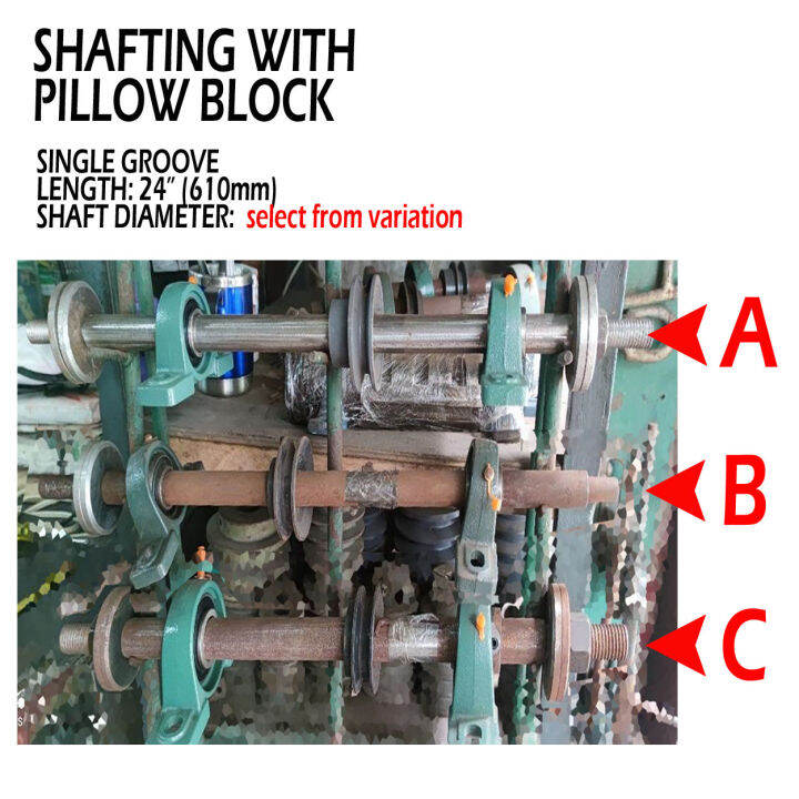 SHAFTING with PILLOW BLOCK 100 heavy duty (solid metal) Lazada PH