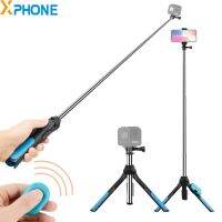 Bluetooth Remote Control Integrated Tripod Selfie Stick for Sports Camera and 4-6 inch Phones Size 19-93cm Camera Remote Controls