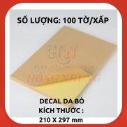 10 Xấp Giấy Decal Da Bò 1 Xấp 100 Tờ Decal Cắt Da Bò, Kích Thước A4