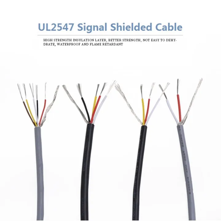 5Meter UL2547 Signal Shielded Wire 18 20 22 24 26 28 30 AWG Cable PVC ...