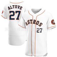 ⚾เสื้อเจอร์ซีย์ปักลายสำหรับชุดเจอร์ซีย์,22-23เบสบอลเอมเอวบีสีขาว27