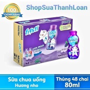 HSD T12-2023 Thùng 48 Chai Sữa Chua Uống Fristi Hương Nho 80ml.