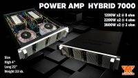 POWER AMP HYBRID 7000 พาวเวอร์แอมป์ รุ่น ไฮบริจ7000  แรงจัด อัดได้ต่อเนื่อง ด้วยกำลังขับที่7000วัตต์ พลังจากหม้อแปลงเทอรอยด์ รับประกันสินค้า3ปีเต็ม