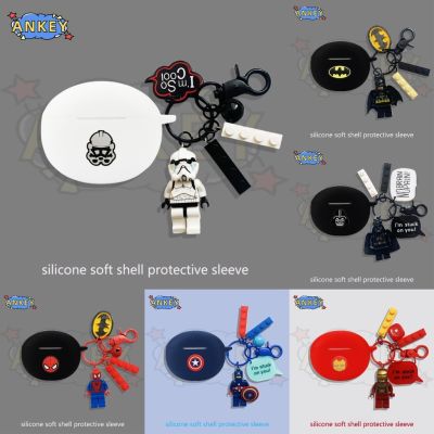 Suitable for Case For Realme Buds Air 5 Pro T100 Air 2 Air 3 Neo Earphone Silicone Cover Black Cartoon Earbuds Soft Protective Headphone Headset Skin