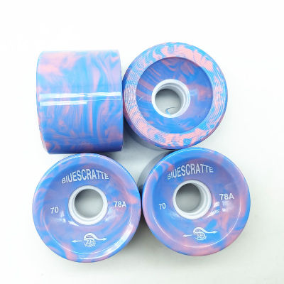 4Pcs 70Mm 51Mm 80 Duro Longboard ล้อสำหรับ70Mm สเก็ตบอร์ดยาง80A ทนทานยืดหยุ่น PU Ruedas สำหรับ Road Street Skate Board Rodas