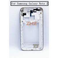 เคสฝาโครงหน้ากากกลางสำหรับ Samsung Galaxy Note 2 N7100,อะไหล่ซ่อมกรอบหลังกลางกรอบหน้าจอ