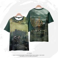 T SHIRT -  เสื้อยืด Elden Ring สำหรับผู้ชาย การพิมพ์ 3 มิติขนาดใหญ่ O Neck นักดาราศาสตร์แบบสบาย ๆ เสื้อยืด Elden Ring สำหรับผู้ชายฤดูร้อน