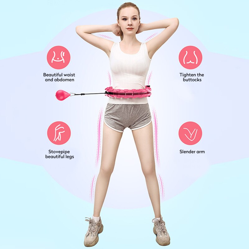 Hula Hoop Especially for Your Abdomen Waist Legs Arms Home Workout Fitness Auto-Spinning Hoop Smart Counting Thin Waist Abdomen 