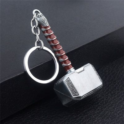 New Movie The Thor Hammer Metal Key Chain Keyring Men Women Key Holder Car Keychain Accessories Backpacks Gift keyring Key Chains