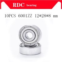 10PCS 6001ZZ Bearing ABEC 5 12x28x8 mm High quality Deep Groove 6001 ZZ Ball Bearings 6001Z 80101 Z 6001z Bearing 12x28x8 mm