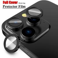 Camera Lens Protection Glass for iPhone 14 13 12 11 Pro Max Lens Metal Ring Protector On iPhone 12 13 Mini 14Plus 14Pro Max Film  Screen Protectors