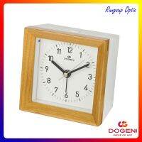 Dogeni นาฬิกาปลุกผิวไม้ เครื่องเดินเรียบ เสียงบิ๊บๆ กดไฟได้ กด Snonze ได้