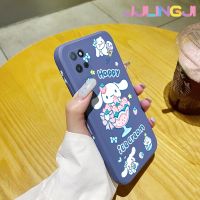 Jlingji เคสสำหรับ Realme V11 V11s 5G เคสลายแฮปปี้ไอติมเคสมือถือนิ่มบางลายขอบสี่เหลี่ยมด้านข้างเป็นซิลิโคนเคสนิ่มเคสป้องกันการกระแทก