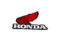 สติ๊กเกอร์ HONDA Logo (แดง) ตัวนูน สะท่อนแสง Sticker ฟอล์ย (ขนาด 4.0 x 6.7 cm) สติ๊กเกอร์ติดรถ มอเตอร์ไซค์ บิ๊กไบค์ รถยนต์ ติดกระจก Decalได้2ชิ้น