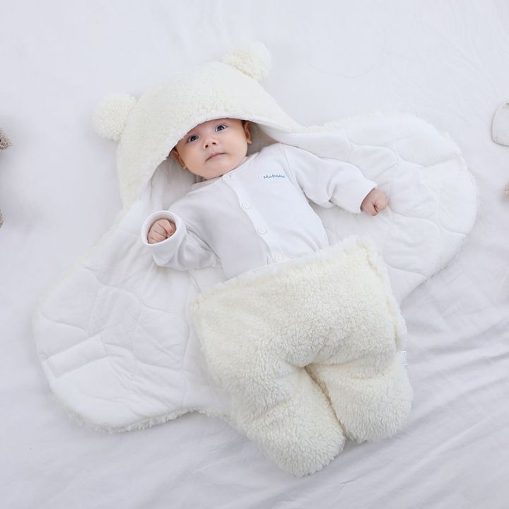 bm-ผ้าห่มห่อตัวเด็กทารกผ้าห่มหนาสำหรับฤดูหนาวผ้าห่มอุ้มเด็กทารกออกไปเลือกผ้าฝ้ายอุปกรณ์สำหรับสี่ฤดู