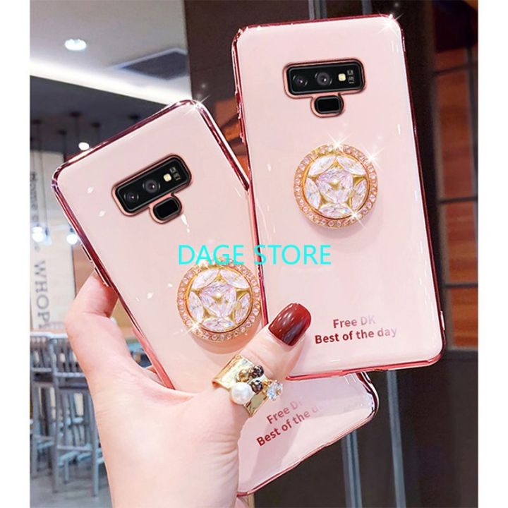 electroplated-case-for-samsung-galaxy-note-9-note-10-note-10-plus-bling-crystal-holder-cover-soft-tpu-back-cover